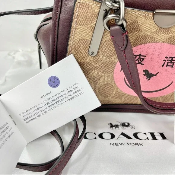 NEW Coach Limited Edition Dreamer 21” in Signature Canvas Rexy Yeti Out Satchel